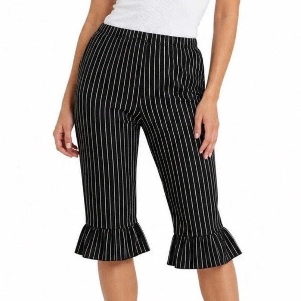 Bloomers Black Pinstripes Bohemian Sz Xs Career Spring Coquette Trendy 2026 Y2K